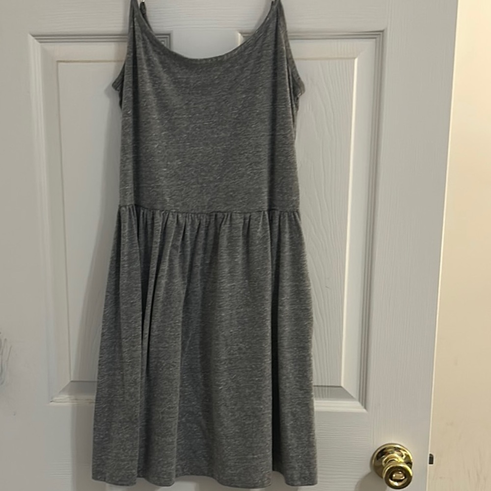GAP Gray Scoop Neck Sleeveless Sundress